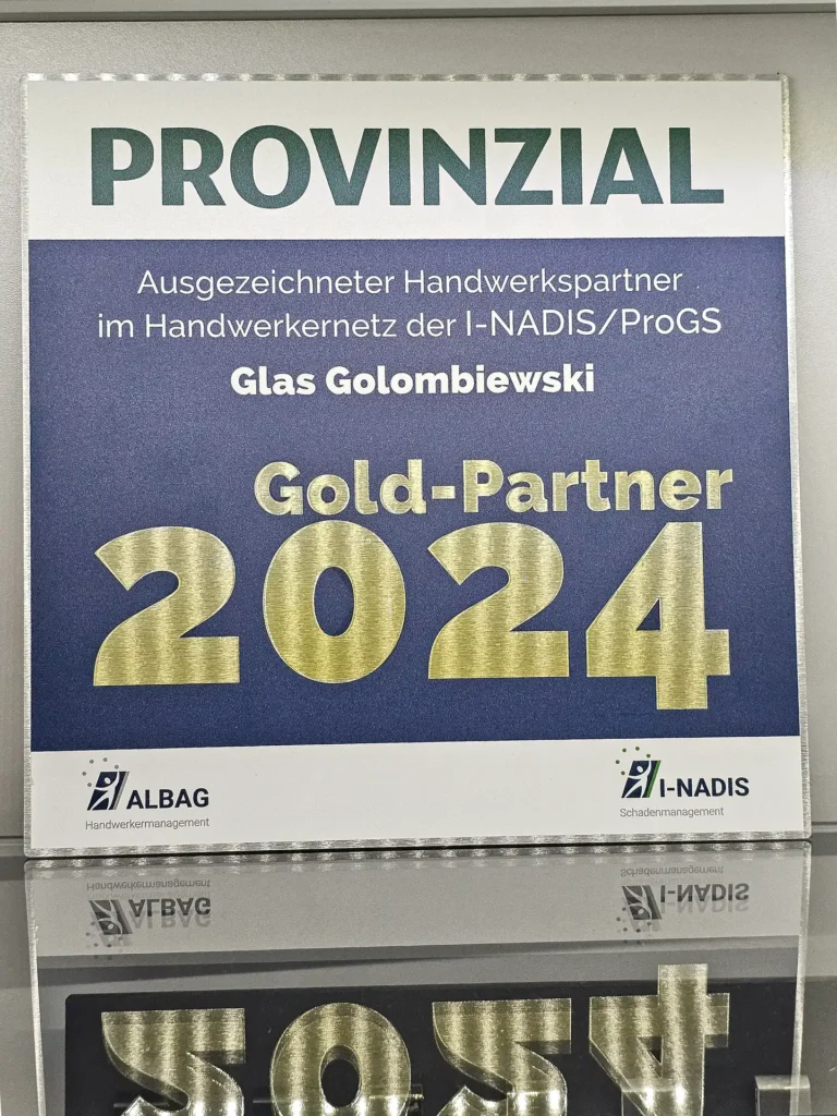 Glaserei Glas Golombiewski - auszeichnung-provinzial-ausgezeichneter-handwerkspartner-gold-2024-golombiewski-duisburg-farbangepasst